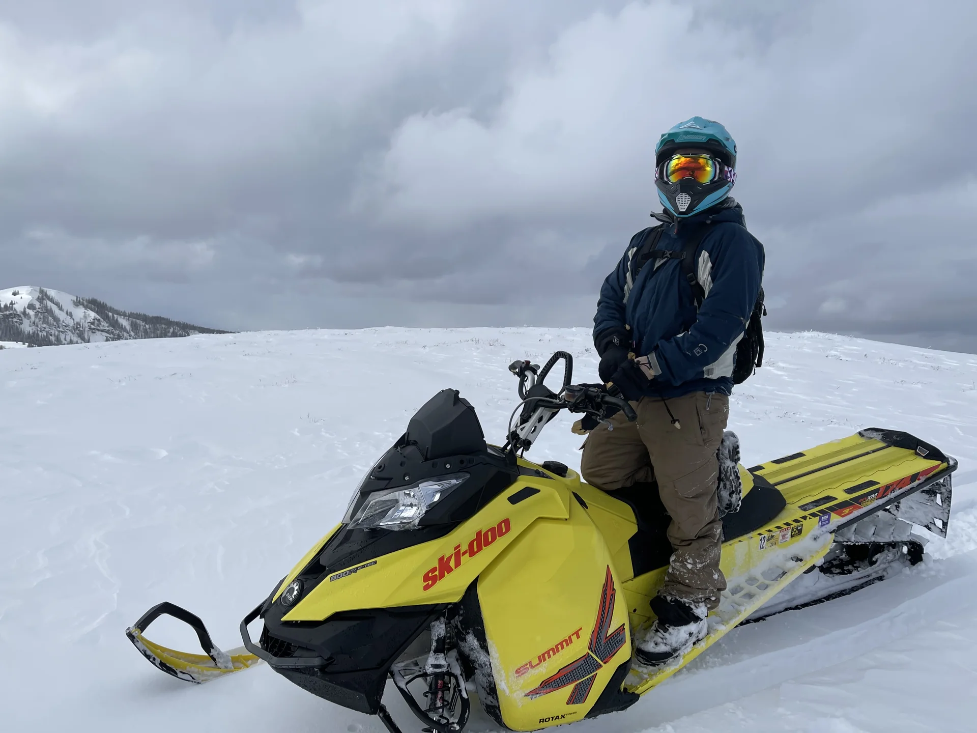 Snowmobiles outdoor activity